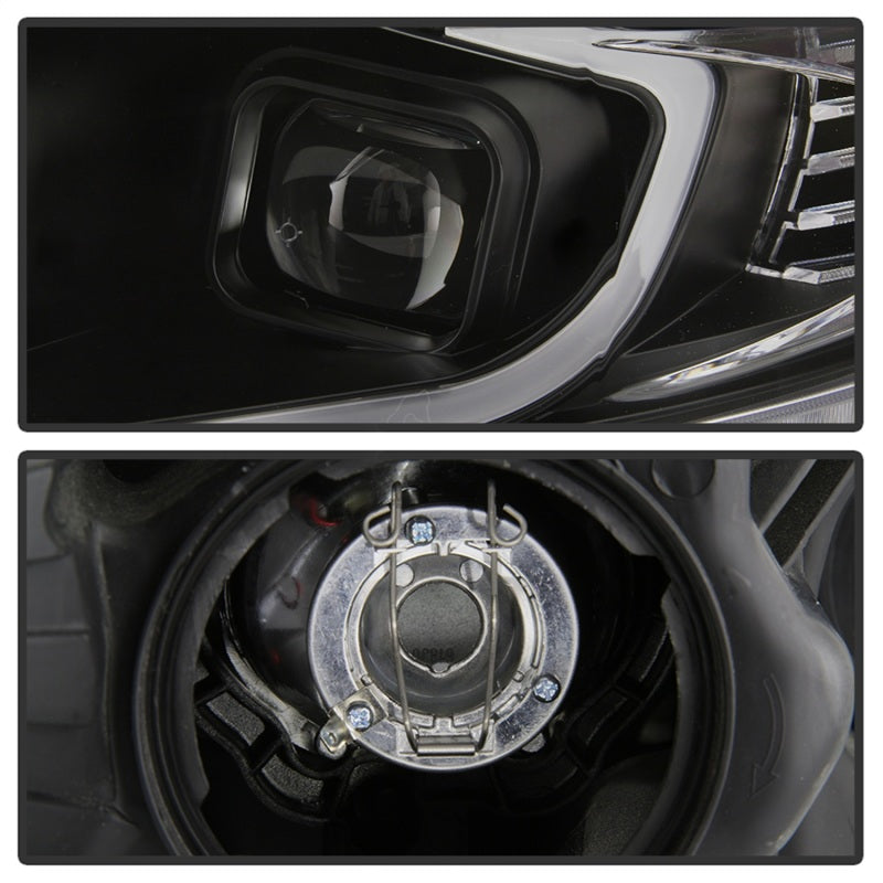 xTune 09-14 Acura TSX Projector Headlights - Light Bar DRL - Black (PRO-JH-ATSX09-LB-BK)