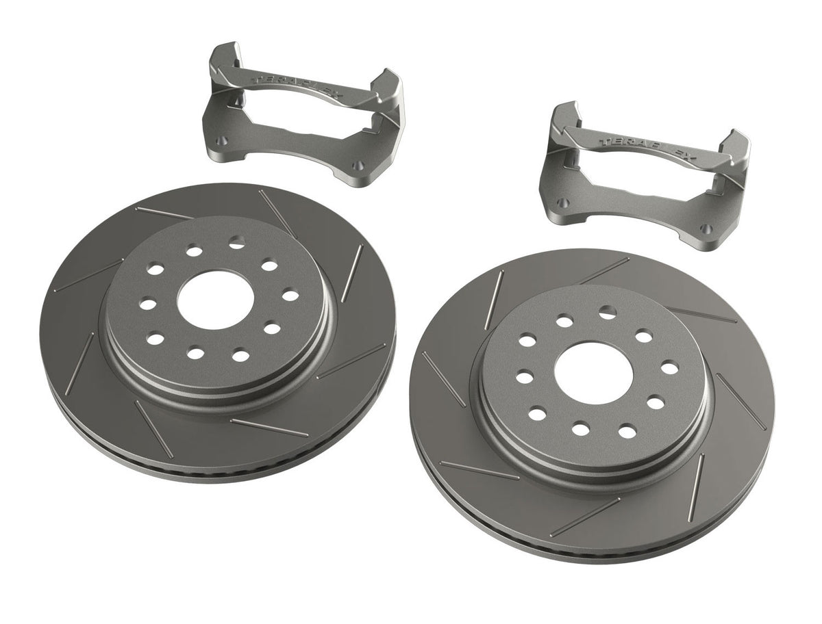 ~(58 lbs. 27X15X9)~ JK Front Performance Big Slotted Rotor Kit 07-Pres Wrangler JK TeraFlex