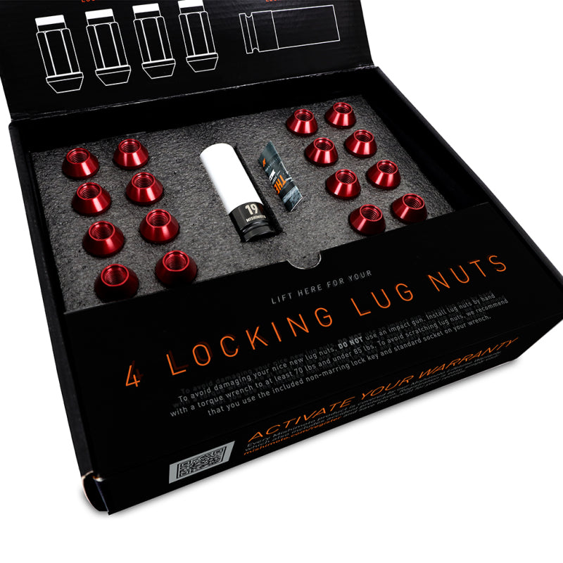 Mishimoto Aluminum Locking Lug Nuts M12x1.5 20pc Set Neo Chrome