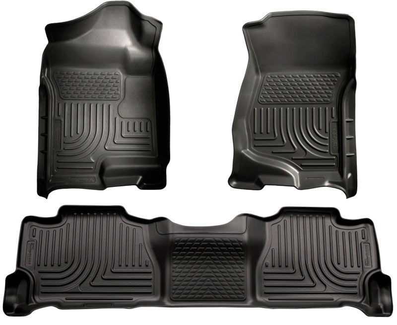 Husky Liners 07-13 GM Escalade/Suburban/Yukon WeatherBeater Black Front &amp; 2nd Seat Floor Liners