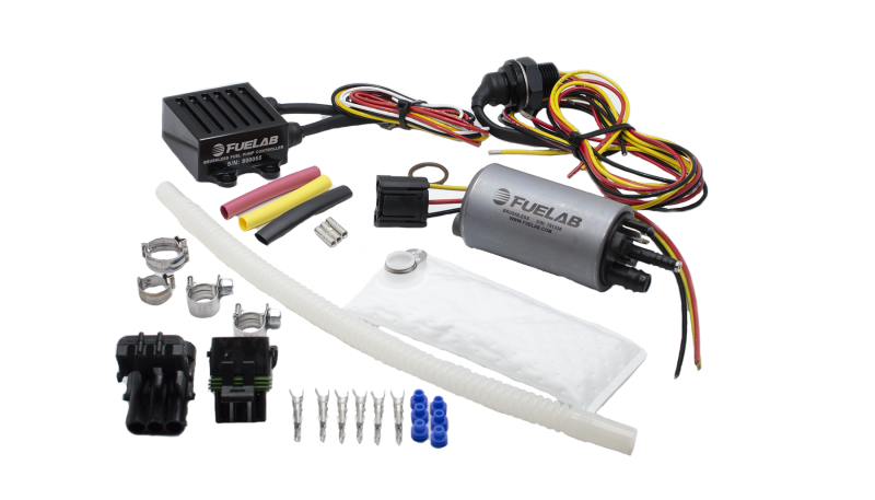 Fuelab 253 In-Tank Brushless Fuel Pump Kit w/9mm Barb &amp; 6mm Siphon/72002/74101/Pre-Filter - 500 LPH