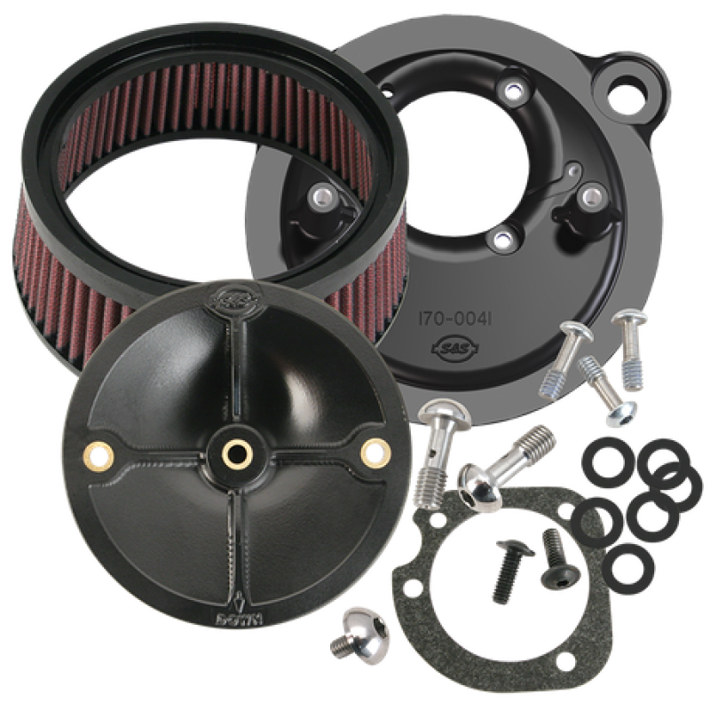 S&amp;S Cycle 91-06 XL Sportster Models w/ Stock CV Carb Stealth Air Cleaner Kit w/o Cover