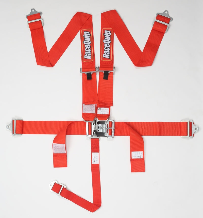 RaceQuip Red L &amp; L 5pt Seat Belt