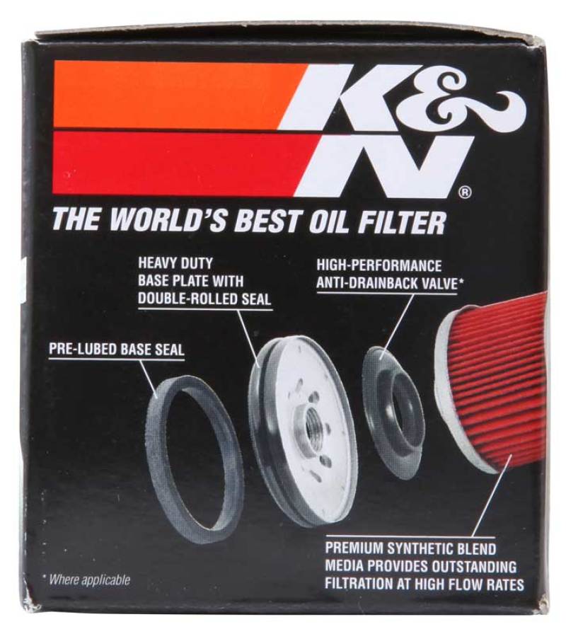 K&amp;N Suzuki / Arctic Cat / Cagiva / Kawasaki / Kymco / Aprilia 2.813in OD x 3.031in H Oil Filter