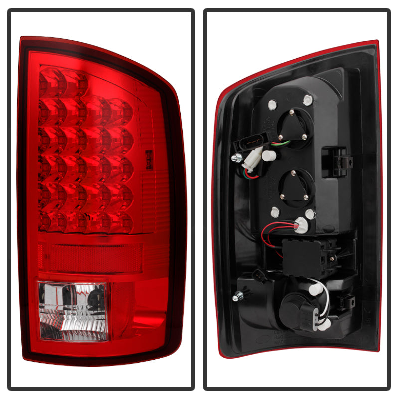 Spyder Dodge Ram 07-08 1500/Ram 07-09 2500/3500 LED Tail Lights Red Clear ALT-YD-DRAM06-LED-RC