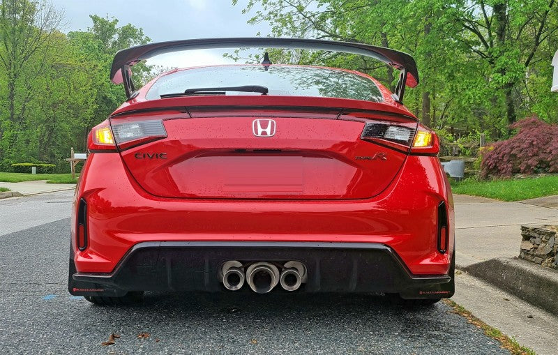 Rally Armor 23-26 Honda Civic Type R Black Mud Flap Light Blue Logo