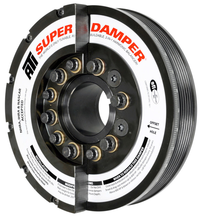 ATI Damper - 7.425in - Steel - 6 Grv - Duramax - 11+ - LML &amp; LGH - Ext Bal - Diesel - 3 Ring
