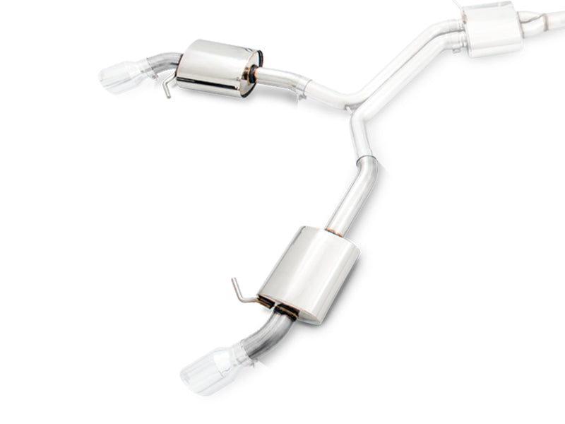 AWE Tuning Audi B9 A5 Touring Edition Exhaust Dual Outlet - Chrome Silver Tips (Includes DP)
