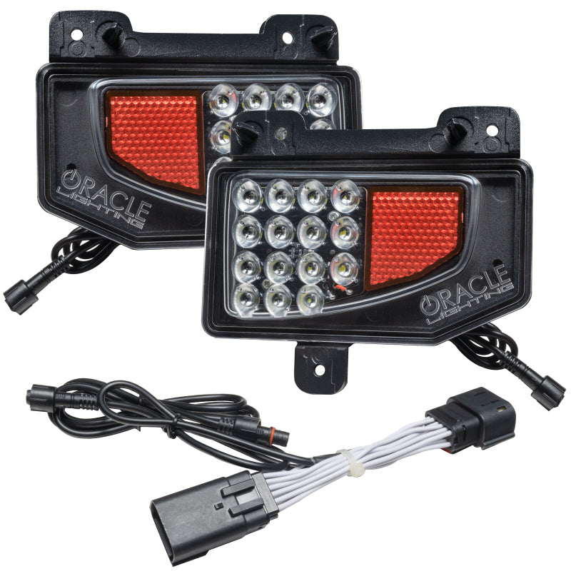 Oracle Jeep Gladiator JT Rear Bumper LED Reverse Lights w/ Plug &amp; Play Harness - 6000K SEE WARRANTY