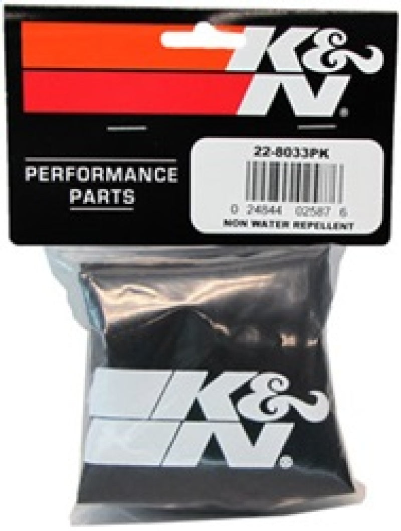 K&amp;N Precharger Tapered Air Filter Wrap Black 6in Height / 6in Diameter