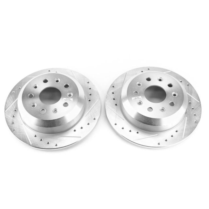Power Stop 2018 Jeep Wrangler Rear Evolution Drilled &amp; Slotted Rotors - Pair