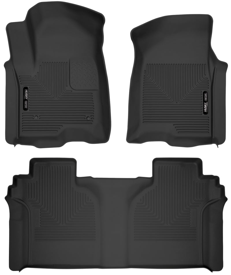 Husky Liners 19-23 Chevrolet Silverado 1500 CC X-Act Contour Front &amp; Second Seat Floor Liners