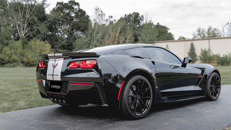 Corsa 2015-2019 Chevrolet Corvette C7 Z06 6.2L 2.75in Xtreme Axle-Back w/ Dual NPP &amp; Quad Black Tips