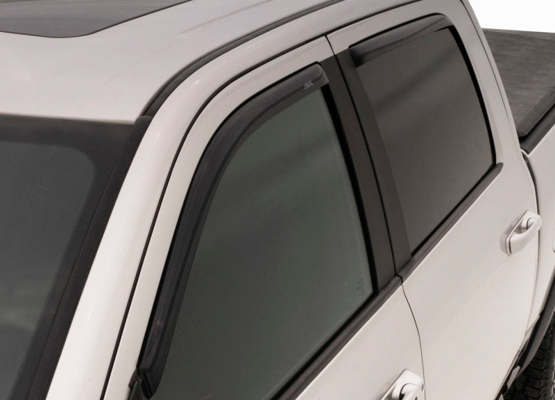AVS 15-18 Ford F-150 Supercab Ventvisor In-Channel Front &amp; Rear Window Deflectors 4pc - Smoke