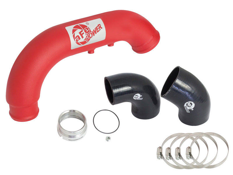 aFe BladeRunner 3in Red IC Tube Cold Side w/ Coupling &amp; Clamp Kit 2016 GM Colorado/Canyon 2.8L