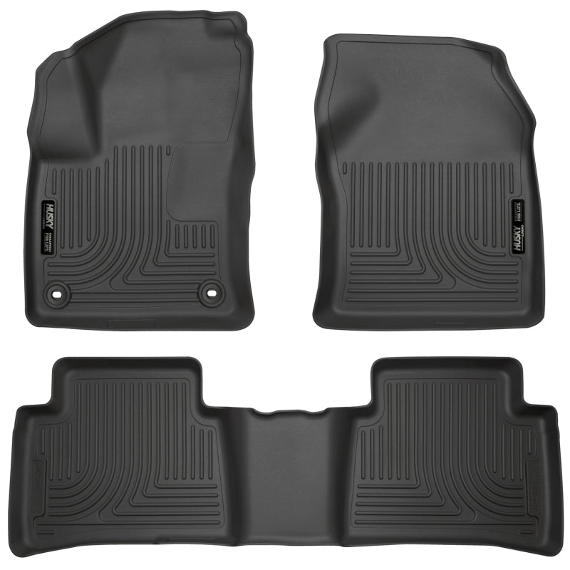 Husky Liners 2016 Toyota Prius Weatherbeater Black Front &amp; 2nd Seat Floor Liners (Footwell Coverage)
