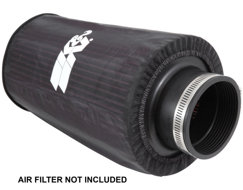 K&amp;N Universal Round Tapered Filter Wrap - Black - 6in Base ID x 4.625in Top ID x 9in Height