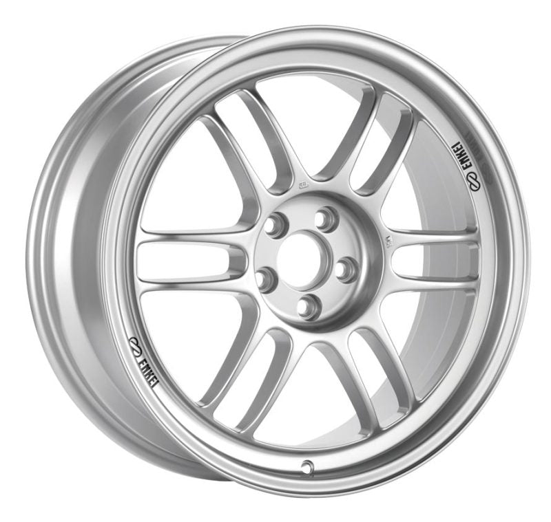 Enkei RPF1 18x8 5x100 45mm Offset 56mm Bore Silver Wheel 02-10 WRX &amp; 04 STI