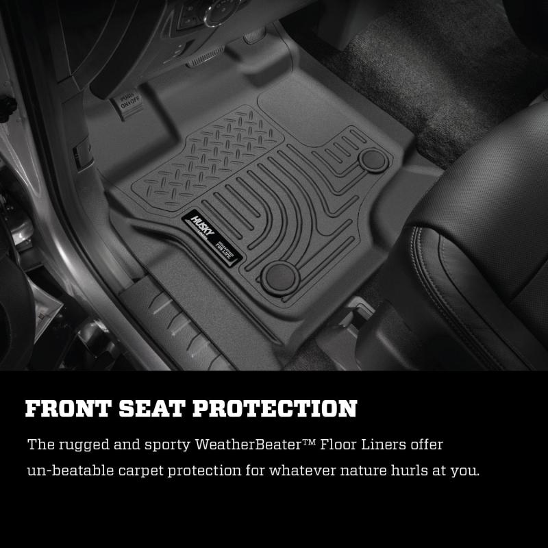 Husky Liners 15-23 Ford F-150 SuperCrew Weatherbeater Black Front &amp; 2nd Seat Floor Liners