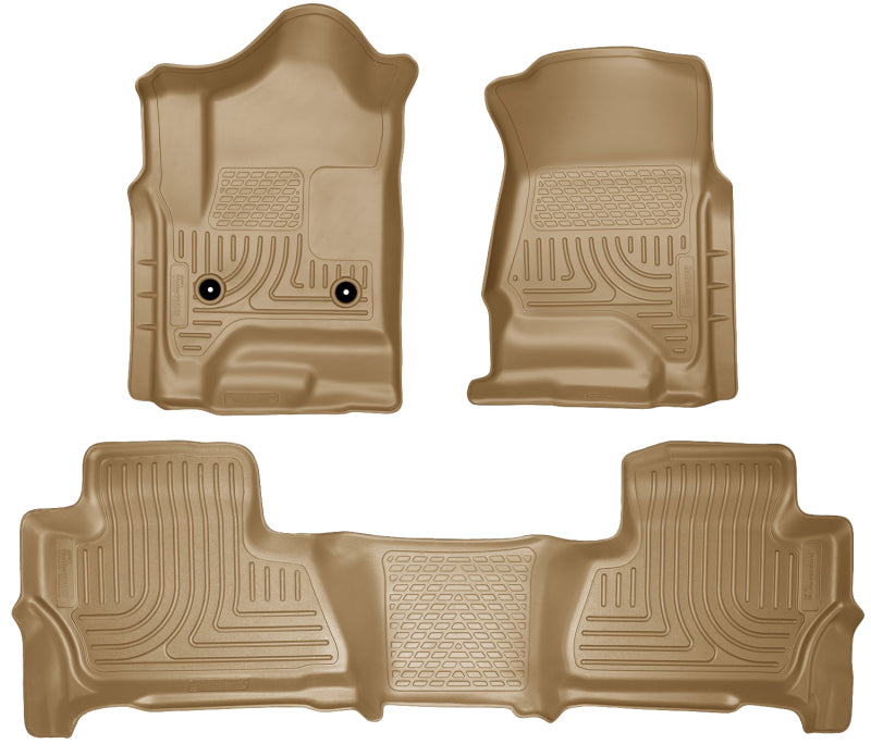 Husky Liners 2015 Chevy/GMC Suburban/Yukon XL WeatherBeater Combo Tan Front &amp; 2nd Seat Floor Liners