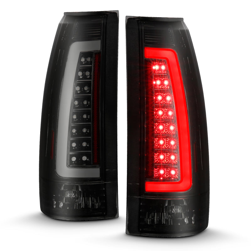 ANZO 1999-2000 Cadillac Escalade LED Taillights Black Housing Smoke Lens Pair