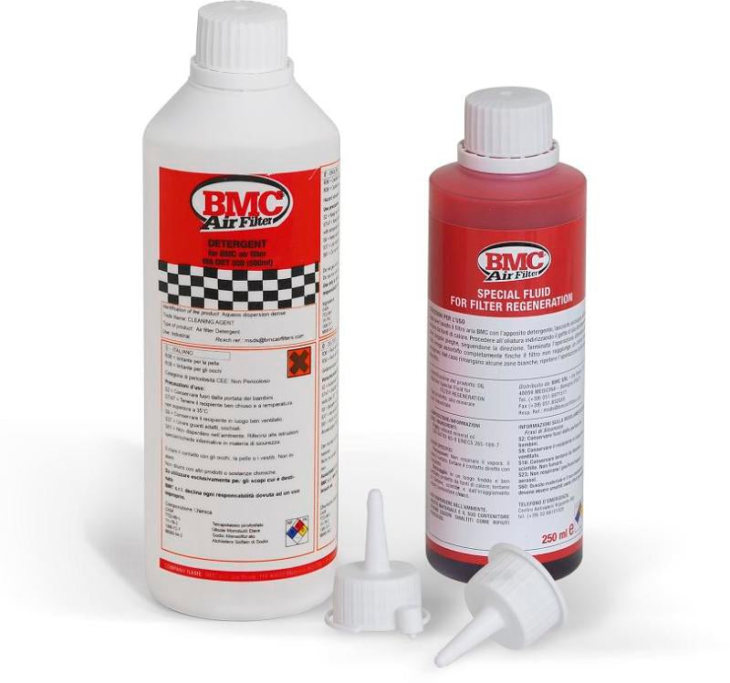 BMC Complete Filter Washing Kit - 500ml Detergent &amp; 250ml Oil Bottle (Aerosol)