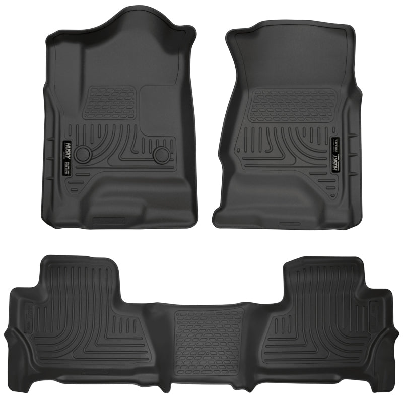 Husky Liners 2015 Chevy/GMC Suburban/Yukon XL WeatherBeater Combo Black Front&amp;2nd Seat Floor Liners