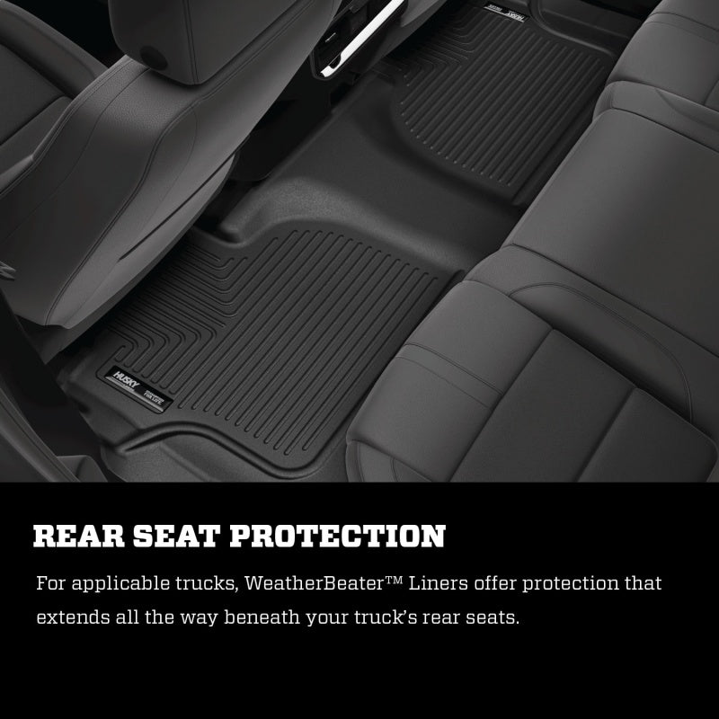 Husky Liners 07-13 GM Escalade/Suburban/Yukon WeatherBeater Black Front &amp; 2nd Seat Floor Liners