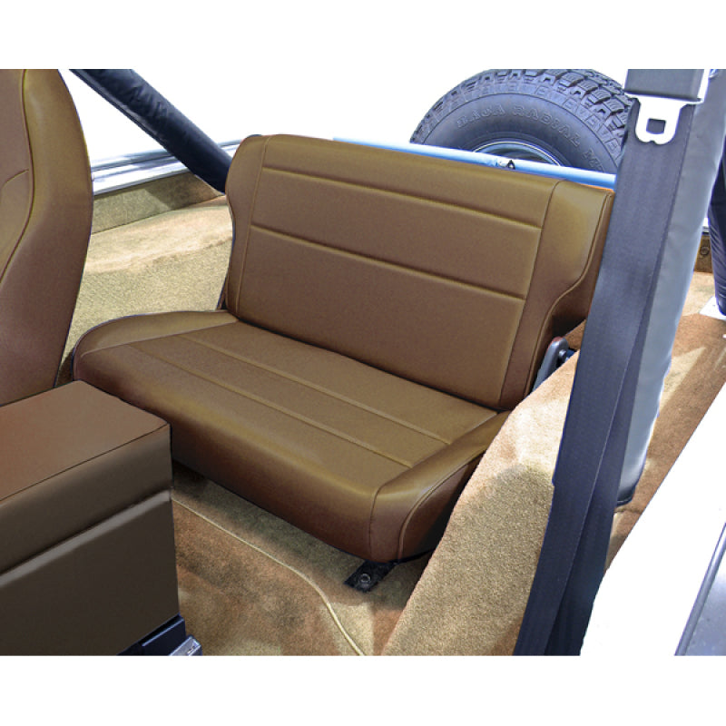 Rugged Ridge Fold &amp; Tumble Rear Seat Spice 76-95 Jeep CJ / Jeep Wrangler
