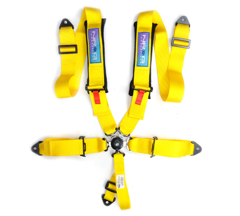 NRG 5PT 3in. Seat Belt Harness / Cam Lock - Yellow