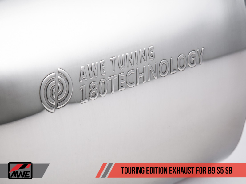 AWE Tuning Audi B9 S5 Sportback Touring Edition Exhaust - Non-Resonated (Black 102mm Tips)