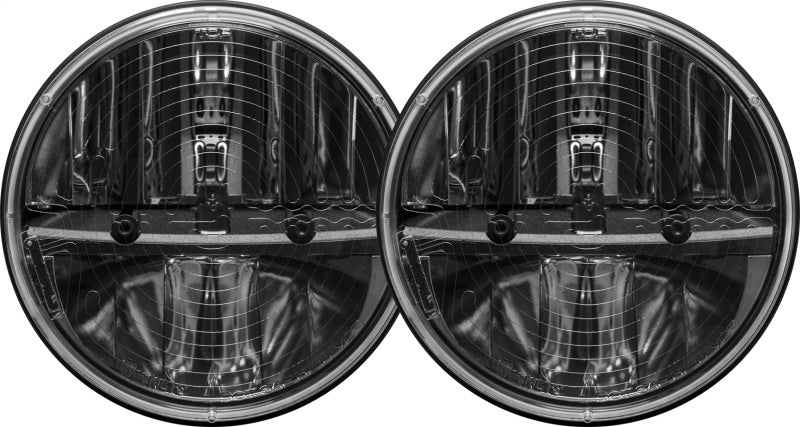 Rigid Industries 7in Round Headlights w/ Heated Lens &amp; PWM Adaptors - Set of 2