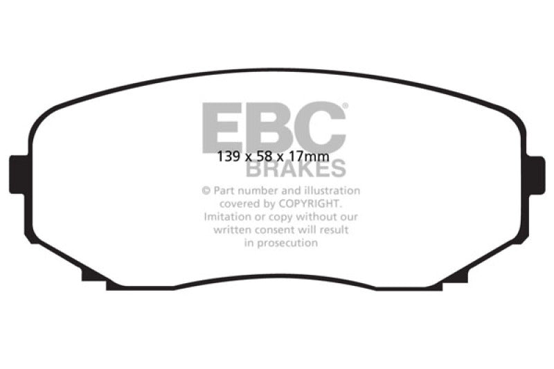 EBC 11-14 Ford Edge 2.0 Turbo Yellowstuff Front Brake Pads