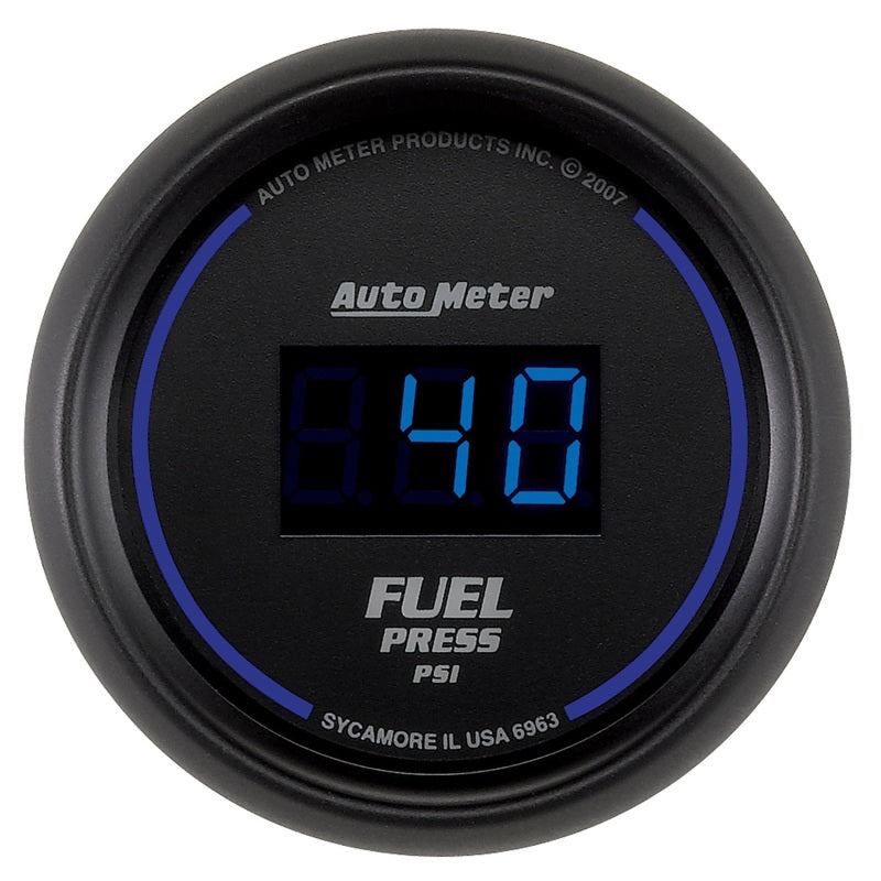 Autometer 52.4mm 1-100 PSI Black Digital Fuel Pressure Gauge