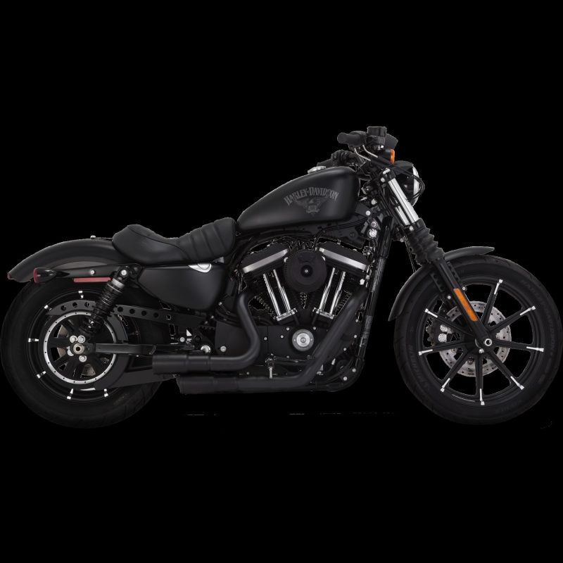 Vance &amp; Hines HD Sportster 04-22 Mini Grenades Black PCX Full System Exhaust