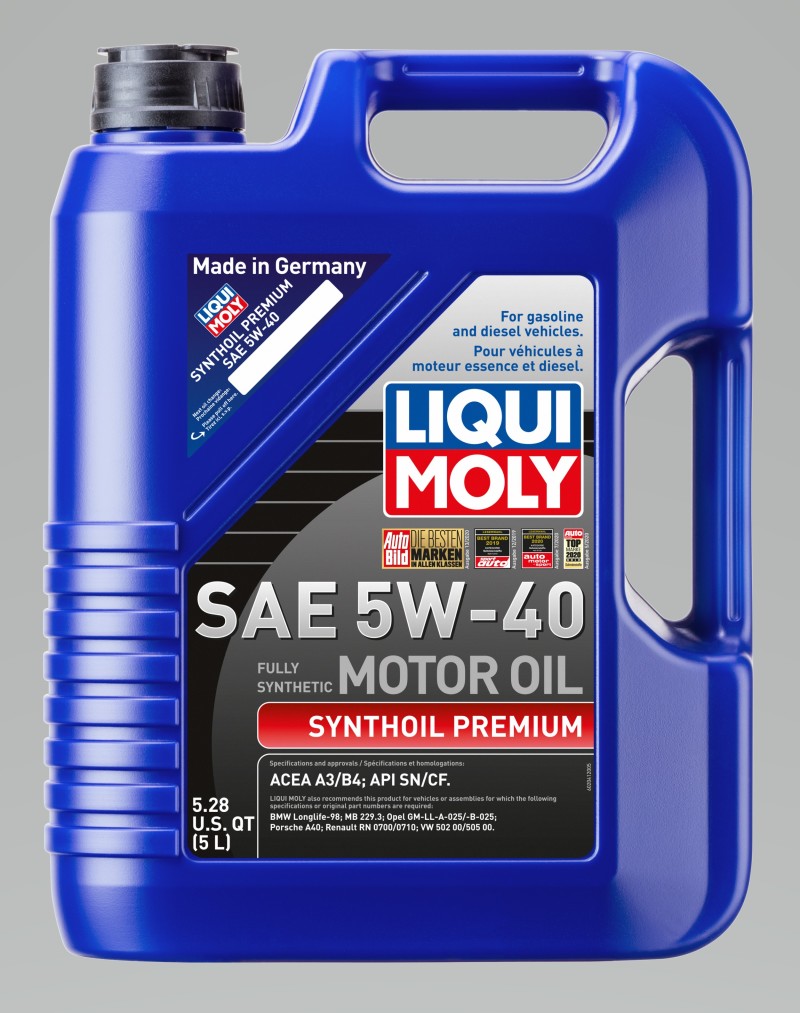 LIQUI MOLY 5L Synthoil Premium Motor Oil SAE 5W40