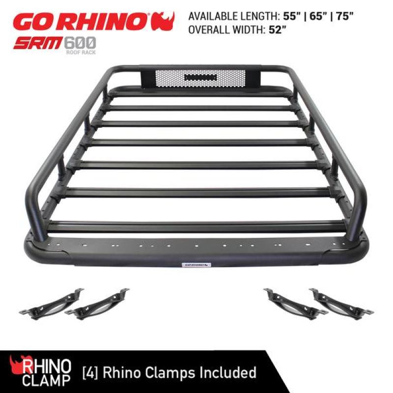 Go Rhino Universal 65in SRM 600 Basket Style Rack - Textured black