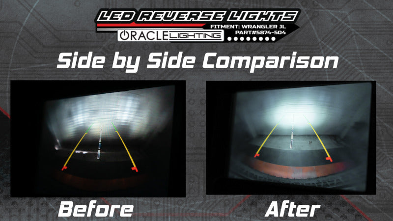 Oracle Rear Bumper LED Reverse Lights for Jeep Wrangler JL - 6000K SEE WARRANTY