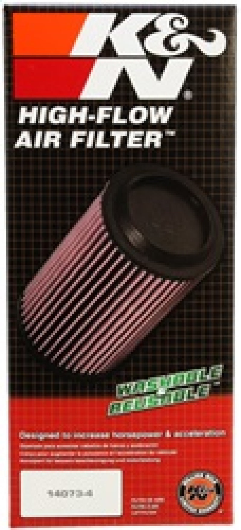 K&amp;N 09-11 Suzuki GSXR 1000 Replacement Air Filter 11.063in L x 5.688in W x 3.375in H