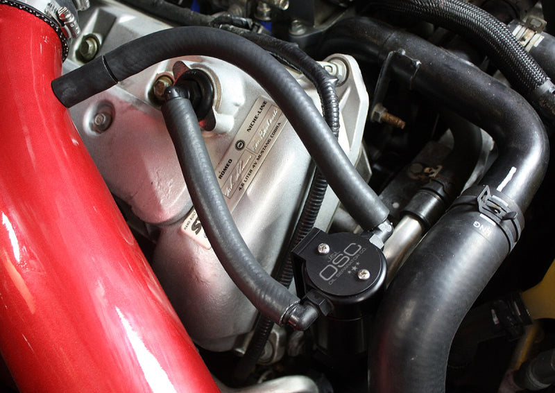J&amp;L 99-04 Ford Mustang SVT Cobra Passenger Side Oil Separator 3.0 - Black Anodized