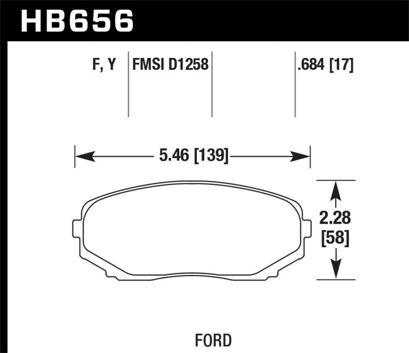 Hawk 07-15 Ford Edge / 07-15 Lincoln MKX / 07-17 Mazda CX-9 LTS Street Front Brake Pads
