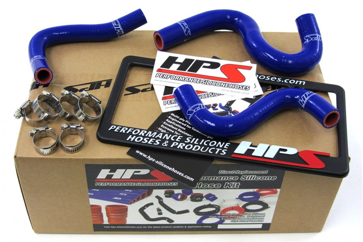 HPS Blue Reinforced Silicone Heater Hose Kit for Toyota 83-87 Corolla AE86 4A-GEU Left Hand Drive