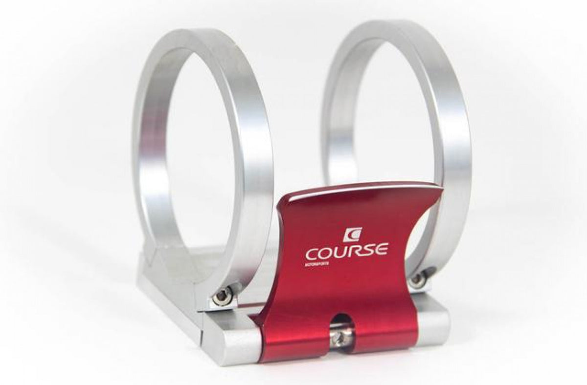 Course Motorsports Cam-Lock 3” Fire Extinguisher Quick Release For High Vibration Applications Red/ Aluminum