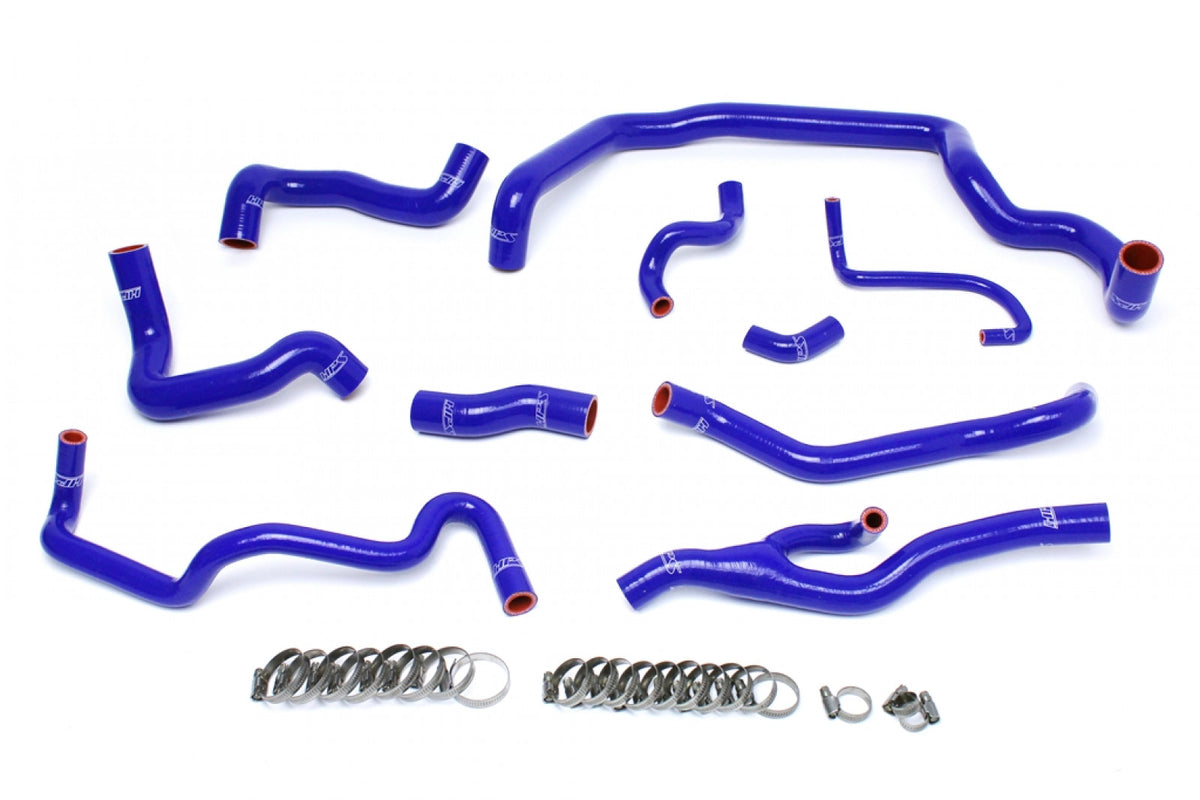 HPS Blue Reinforced Silicone Radiator and Heater Hose Kit Coolant for Mini 07-11 Cooper S R56 1.6L Turbo Automatic Trans