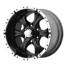 ~(30 lbs. 20X20X12)~ HELO MAXX 8 SPOKE GLOSS BLACK MACHINED  Size: 17in x 9in  BoltPattern Metric: 8x165.1  Bolt Pattern  US8X6.5  Load Rating LBS3200