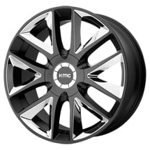 ~(41 lbs. 25X25X12)~ KM710 22X9.5 6X135/5.5 S-BLK CHR INS 30M