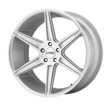 ~(38 lbs. 25X25X12)~ KM711 22X9 5X112 BRUSHED SLV 35MM