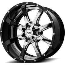 MO201 22X12 8X180 CHR G-BLK/MILL -44MM