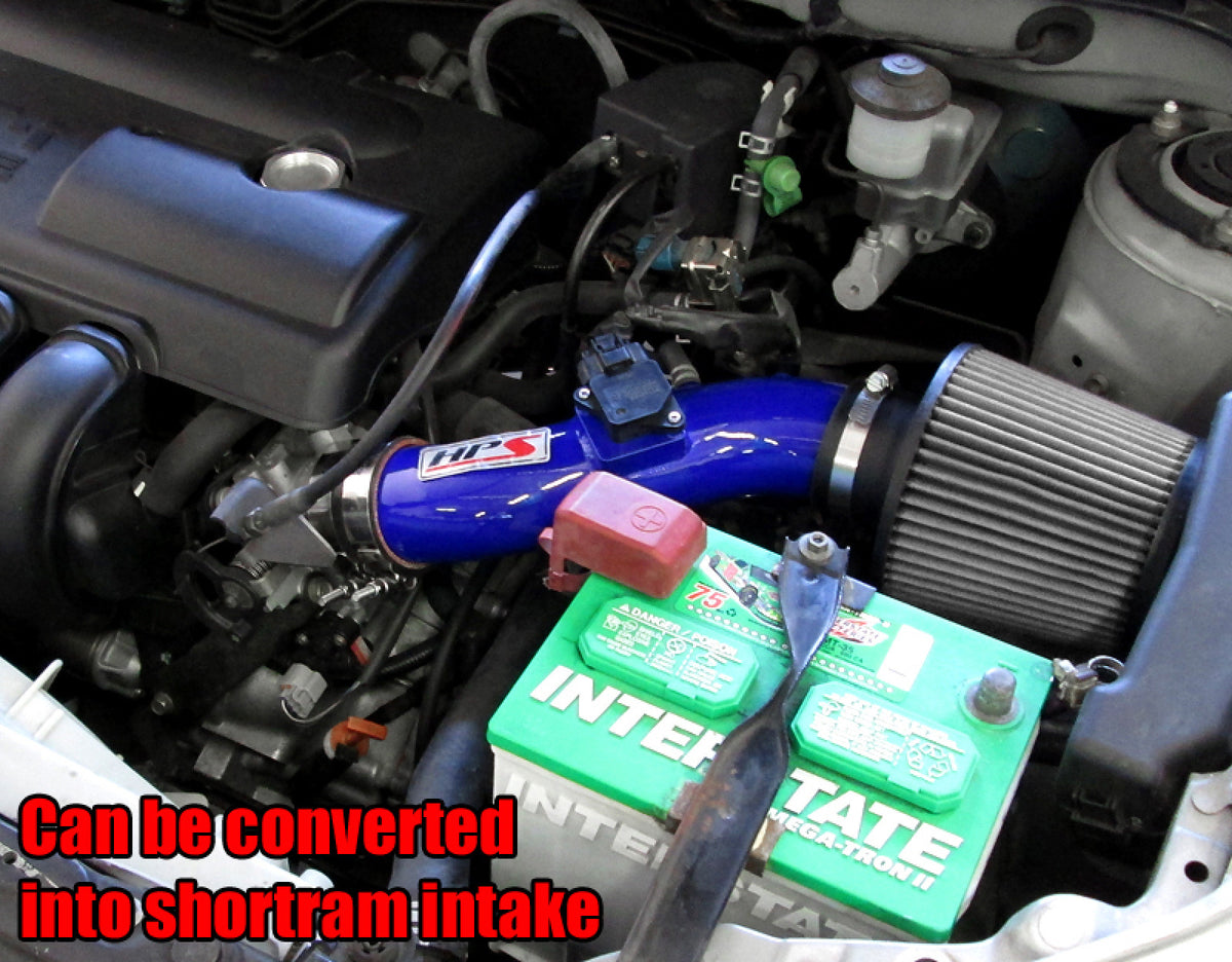 HPS Blue Cold Air Intake Kit (Converts to Shortram) Cool Long Ram CAI 837-513BL