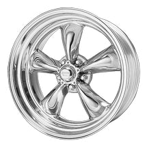 ~(20 lbs. 18X18X13)~ AMERICAN RACING HOT ROD TORQ THRUST II 1 PC POLISHED  Size: 15in x 10in  BoltPattern Metric: 5x120.7  Bolt Pattern  US5X4.75  Load Rating LBS1580